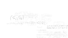 Animation of click here text banner over mathematical equations floating against white background. Social media networking and education concept - Powered by Shutterstock - Get 15% off with code: PIKWIZARD15