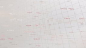 Animation of covid 19 cells and data processing. Global covid 19 pandemic, science, research, computing and data processing concept digitally generated video. - Powered by Shutterstock - Get 15% off with code: PIKWIZARD15