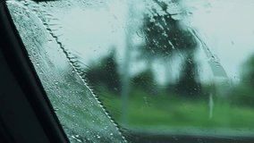 Windshield Wiper Sweeps Away Raindrops On Car Window. Poor Visibility On Wet Slippery Road. Heavy Rain. Bad Wet Cold Weather. Storm Wind Hurricane. - Powered by Shutterstock - Get 15% off with code: PIKWIZARD15