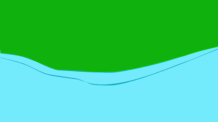 Cartoon blue wave liquid transition animation on green screen. Cartoon liquid animation with key color. Chroma color. 4K video | Shutterstock HD Video #1100964399