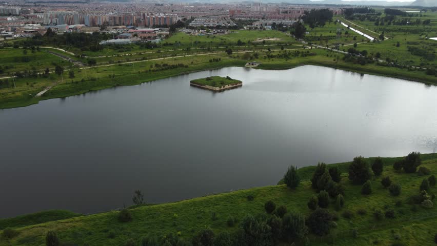 Lagoon inside the city of Bogota