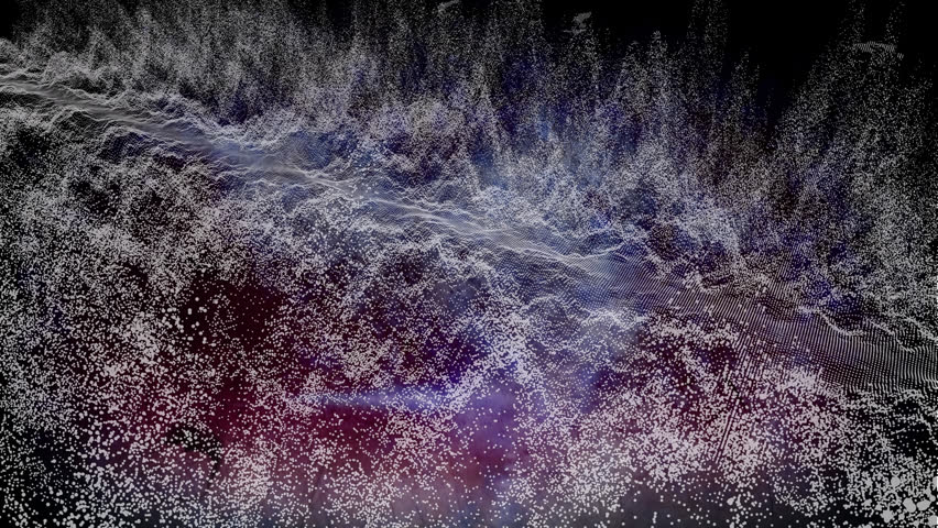 Animation of white shapes on red background. Abstarct background, color and pattern concept digitally generated video.