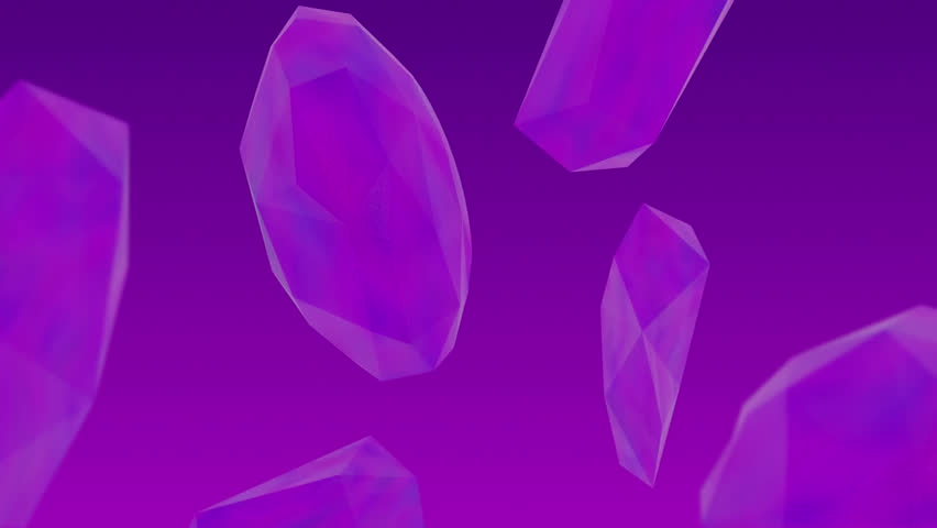 Animation of moving shapes on purple background. Abstarct background, color and pattern concept digitally generated video.