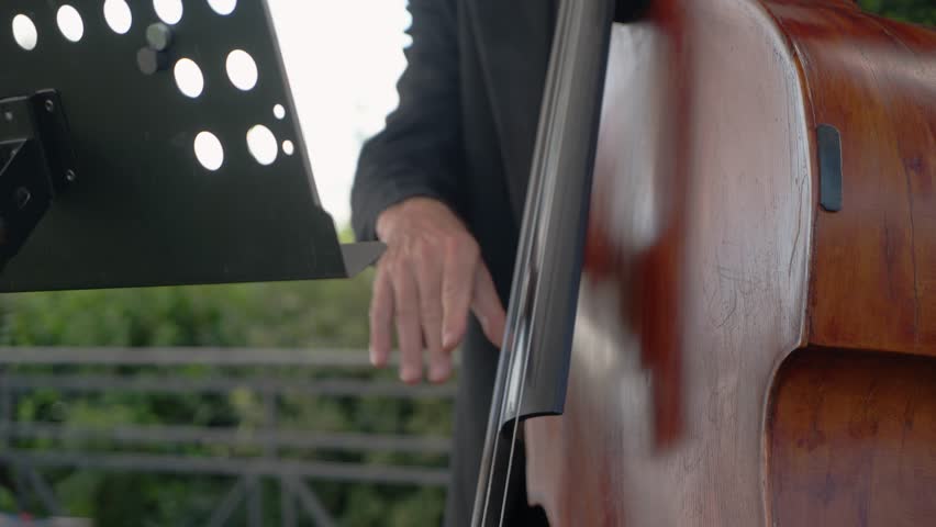 Musician demonstrates good music by playing cello at wedding | Shutterstock HD Video #1100981643