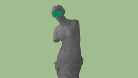 3D Colorful Pixelated Venus de Milo In VR Glasses Animation. Glitch Effect. Abstract Futuristic Sculpture In Modern Art Style. NFT Cryptoart Concept. 4K - Powered by Shutterstock - Get 15% off with code: PIKWIZARD15