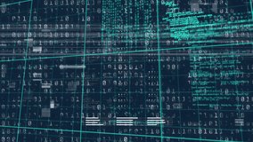 Animation of integrated circuit over binary code on navy background. global data processing and technology concept digitally generated video. - Powered by Shutterstock - Get 15% off with code: PIKWIZARD15