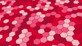 animated abstract pattern with geometric elements in red tones gradient background
