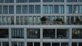 Aerial view away from a luxury condominium in Brooklyn, NY, USA - pull back, drone shot - Powered by Shutterstock - Get 15% off with code: PIKWIZARD15