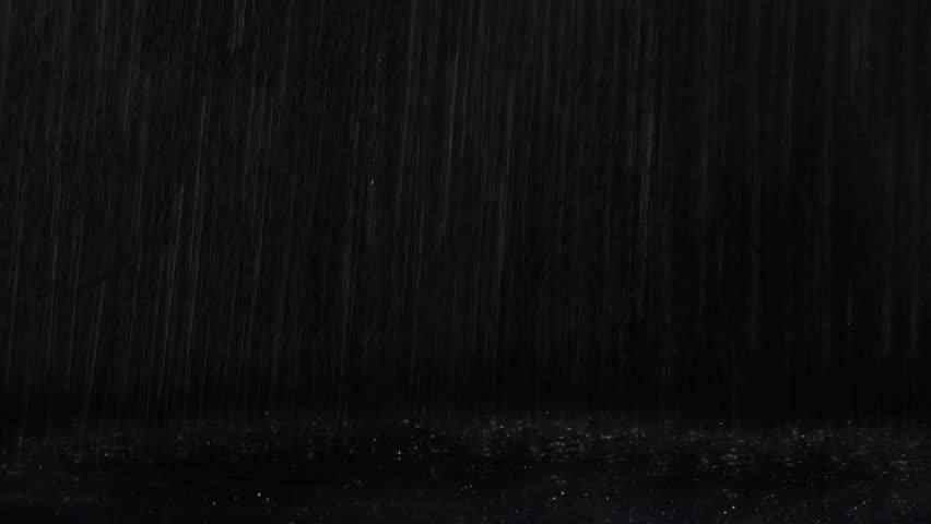 Heavy Rain Wet Ground, Rain Overlay Background At Night Royalty-Free Stock Footage #1101004657