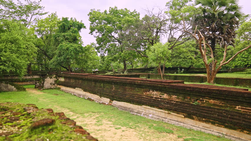 Ancient Vijayabahu Palace Ruins in Polonnaruwa, Sri Lanka