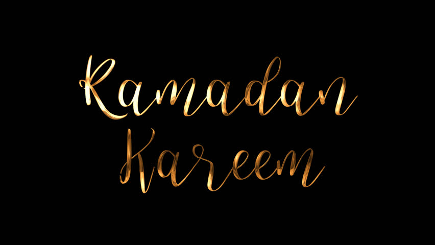 Ramadan Kareem text animation in gold color. Suitable for video introduction 4K Footage and use as a card for the celebration of Ramadan Kareem in Muslim community. | Shutterstock HD Video #1101017441