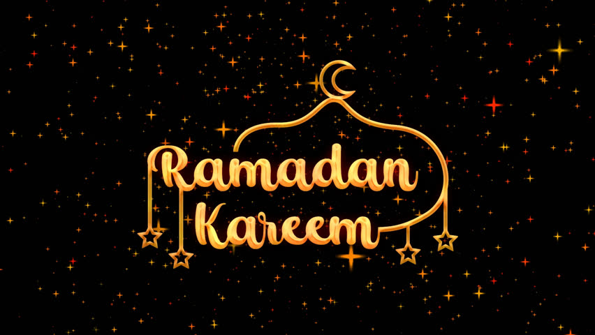Ramadan greeting card. Ramadan Kareem animation text in luxury gold color. Suitable for video introduction 4K Footage and use as a card for the celebration of Ramadan Kareem in Muslim community. | Shutterstock HD Video #1101019797