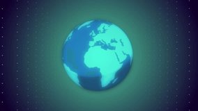 Animation of globe with icons and data processing. Global networks, digital interface, data processing and connections concept digitally generated video. - Powered by Shutterstock - Get 15% off with code: PIKWIZARD15