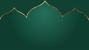 Ramadan Kareem animation text in gold color with luxury background. Great for video introduction 4K Footage and use as a card for the celebration of Ramadan Kareem celeation in Muslim community.
