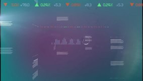 Animation of screens with statistical data processing against purple gradient background. Computer interface and business data technology concept - Powered by Shutterstock - Get 15% off with code: PIKWIZARD15