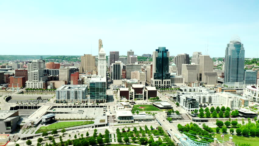 View of downtown buildings in Cincinnati, Ohio
