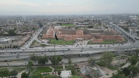 Bala Hisar Fort Peshawar Pakistan, Aerial Video of Peshawar