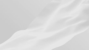 Abstract tenderness white silk background luxury wave cloth satin pastel color fabric. Milk liquid wave aqua splash, wavy fluid texture. Fluttering material. 3D ads animation motion design wallpaper