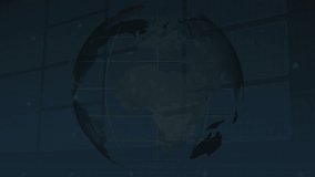 Animation of data processing and clock over globe. Global business and digital interface concept digitally generated video. - Powered by Shutterstock - Get 15% off with code: PIKWIZARD15