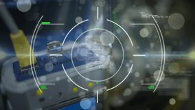 Animation of scope scanning and data processing over computer server. Global online security, business, finances, computing and data processing concept digitally generated video. - Powered by Shutterstock - Get 15% off with code: PIKWIZARD15