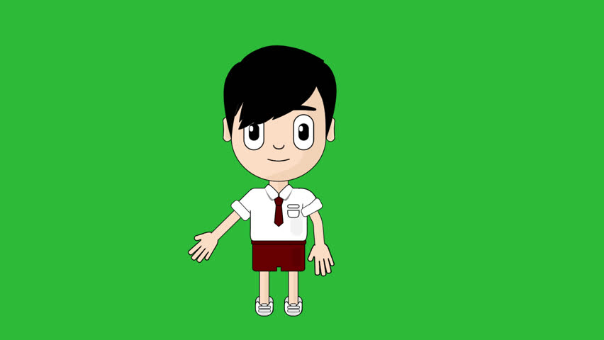 Boy Thinking Animation Character Talking Head Loop Alpha Cartoon Avatar