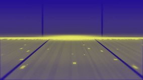 Animation of fight text over yellow lines and purple background. Video game, entertainment and communication concept digitally generated video. - Powered by Shutterstock - Get 15% off with code: PIKWIZARD15