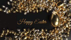 Happy Easter Greeting. Easter egg motion. Happy Easter Greeting. Video motion graphic animation.