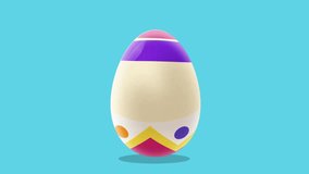 Happy Easter Greeting. Easter egg motion. Happy Easter Greeting. Video motion graphic animation.