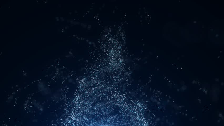 Whirlwind with chaos blue particles. Abstract water vortex. Explosion dynamic wave in space. Futuristic flow dots. Wormhole shimmering with dust. 3d rendering. Royalty-Free Stock Footage #1101070839