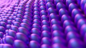 Colorful neon Easter Eggs grid wave animation. Loopable 3d render
