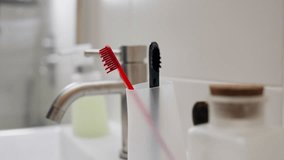 A selection of toothbrushes made from recycled materials. People's efforts to reduce waste and promote sustainable development. A selection of recycled plastic toothbrushes
 - Powered by Shutterstock - Get 15% off with code: PIKWIZARD15