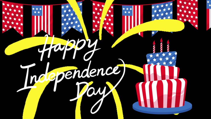 Looks beautiful illustration happy indepedence day moving | Shutterstock HD Video #1101080769