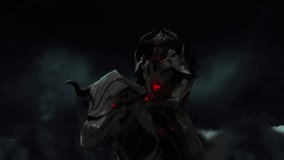 wizard animation with black horse magic logo intro. Death knight on horse with fiery sword animation halloween - Powered by Shutterstock - Get 15% off with code: PIKWIZARD15