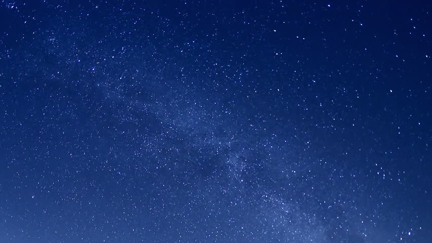 Milky way in night horizon, night starry blue stars trail, beautiful dark day time, stars shining, white. Trails rolling. Nice clear weather. Royalty-Free Stock Footage #1101082245