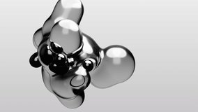 3d render motion design animation grey black transparent glossy gray metaball liquid silver metal meta ball transition deformation process on white background medical business presentation background - Powered by Shutterstock - Get 15% off with code: PIKWIZARD15