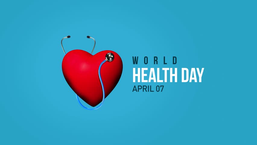 Health For All. World Health day 2023 concept background. World health day 3D concept text design with doctor stethoscope.
