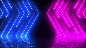 Abstract Neon Glowing Lights Stage Video Background Loop 4K. Modern Colorful Lighting, Retro Futuristic Background Video. - Powered by Shutterstock - Get 15% off with code: PIKWIZARD15
