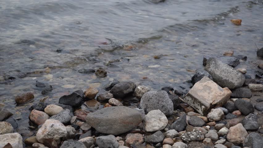 waves rolling in sea of galilee israel