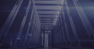 Animation of interface with data processing and 3d computer sever model spinning against server room. Computer interface and business data storage technology concept - Powered by Shutterstock - Get 15% off with code: PIKWIZARD15