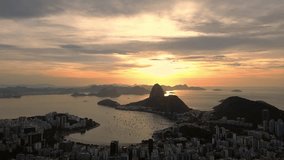 Drone flight along Guanabara Bay and Sugar Loaf, Rio de Janeiro - Brazil
