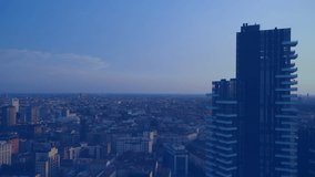 Animation of network of digital icons against aerial view of cityscape. Global networking and business technology concept - Powered by Shutterstock - Get 15% off with code: PIKWIZARD15