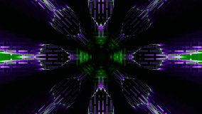 Purple and green geometric vj loop animation