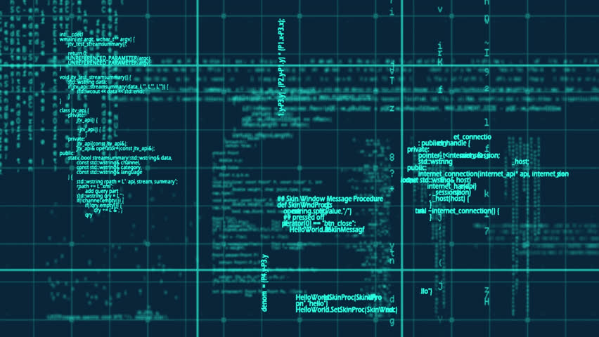 Animation of lines over grid pattern against computer language on black background. Digitally generated, hologram, illustration, coding, machine learning and technology concept.