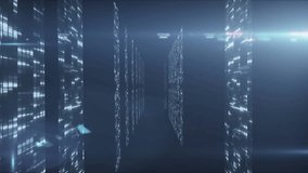 Animation of digital magnifying glass and people icons, binary coding and data processing. Global networks, digital interface, data processing and connections concept digitally generated video. - Powered by Shutterstock - Get 15% off with code: PIKWIZARD15