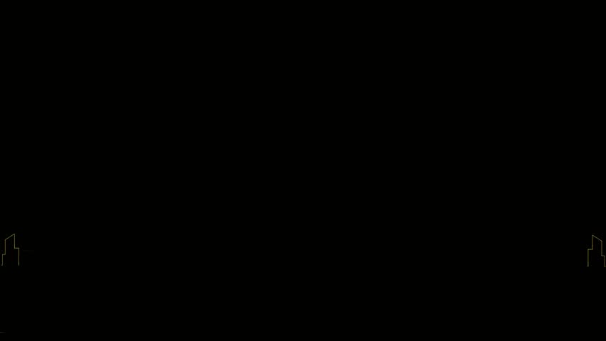 The Eiffel Tower light up at night in the city and planes flying in the sky.