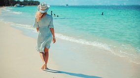 Traveler Mediterranean Sea Beach. Vacation Inspiration Travel Holiday Trip.Tourist Sea Breeze Travel Summertime Vacation Vibes. Wanderlust Explorer Tourism.Happy Traveler On Greek Island Coast Tourism - Powered by Shutterstock - Get 15% off with code: PIKWIZARD15