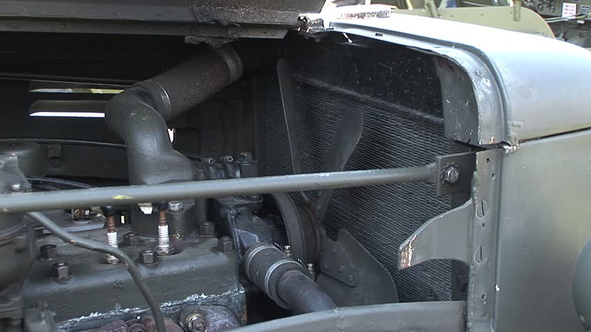 Vintage WWII military vehicle engine
