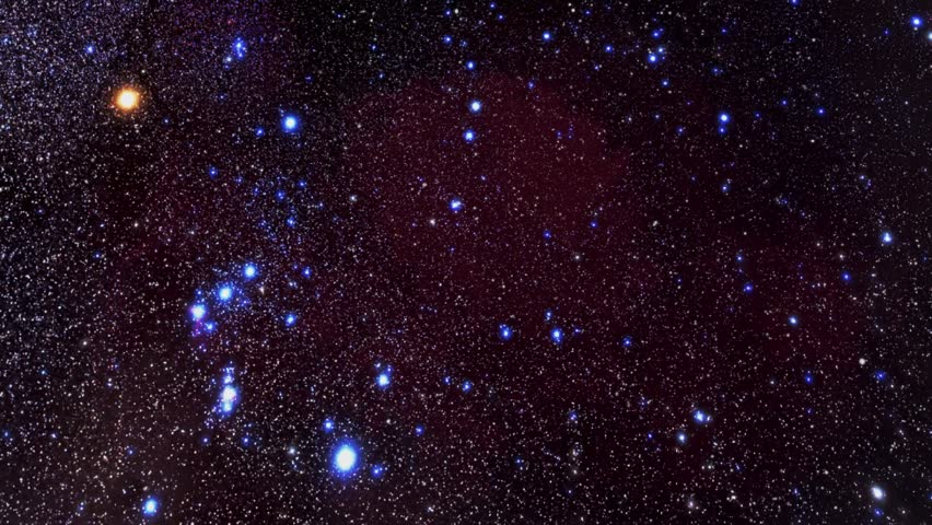 Orion constellation and animation of starry skies. Royalty-Free Stock Footage #1101153745