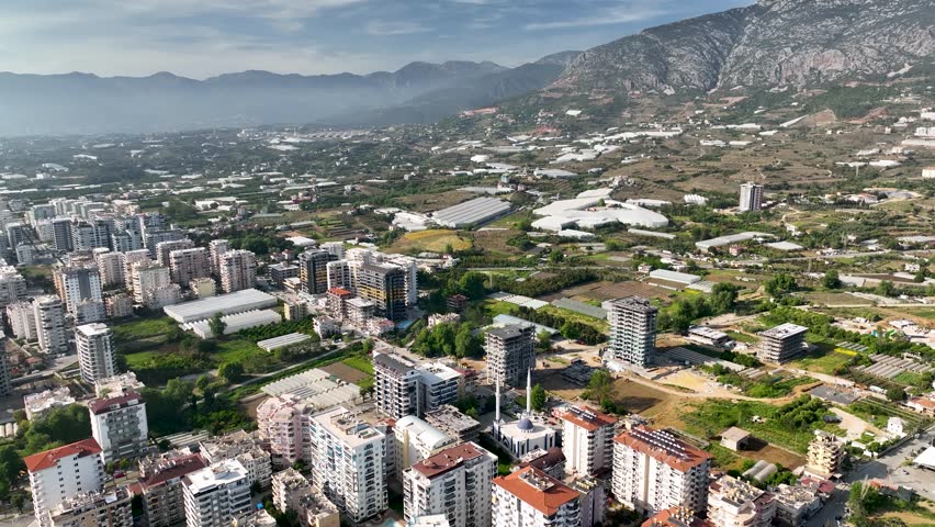 Mahmutlar Aerial view 4 K Turkey Alanya