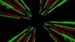 abstract lines animation at black colorful background with bright neon rays and glowing glitch. Modern futuristic look, seamless video rotation spinning - Powered by Shutterstock - Get 15% off with code: PIKWIZARD15